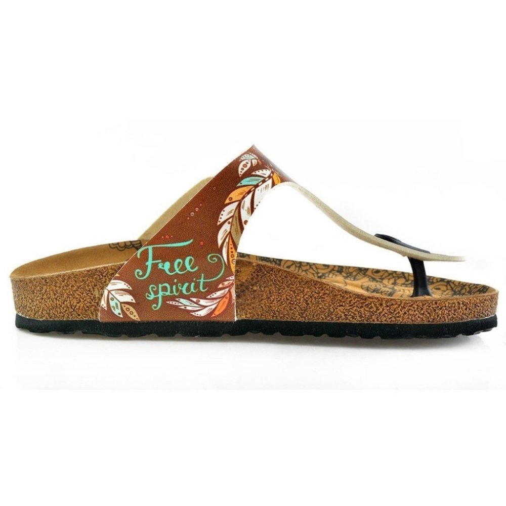 Brown Arrow T-Strap Sandal - Calceo Line of Goby Shoes - Picture 5 of 6